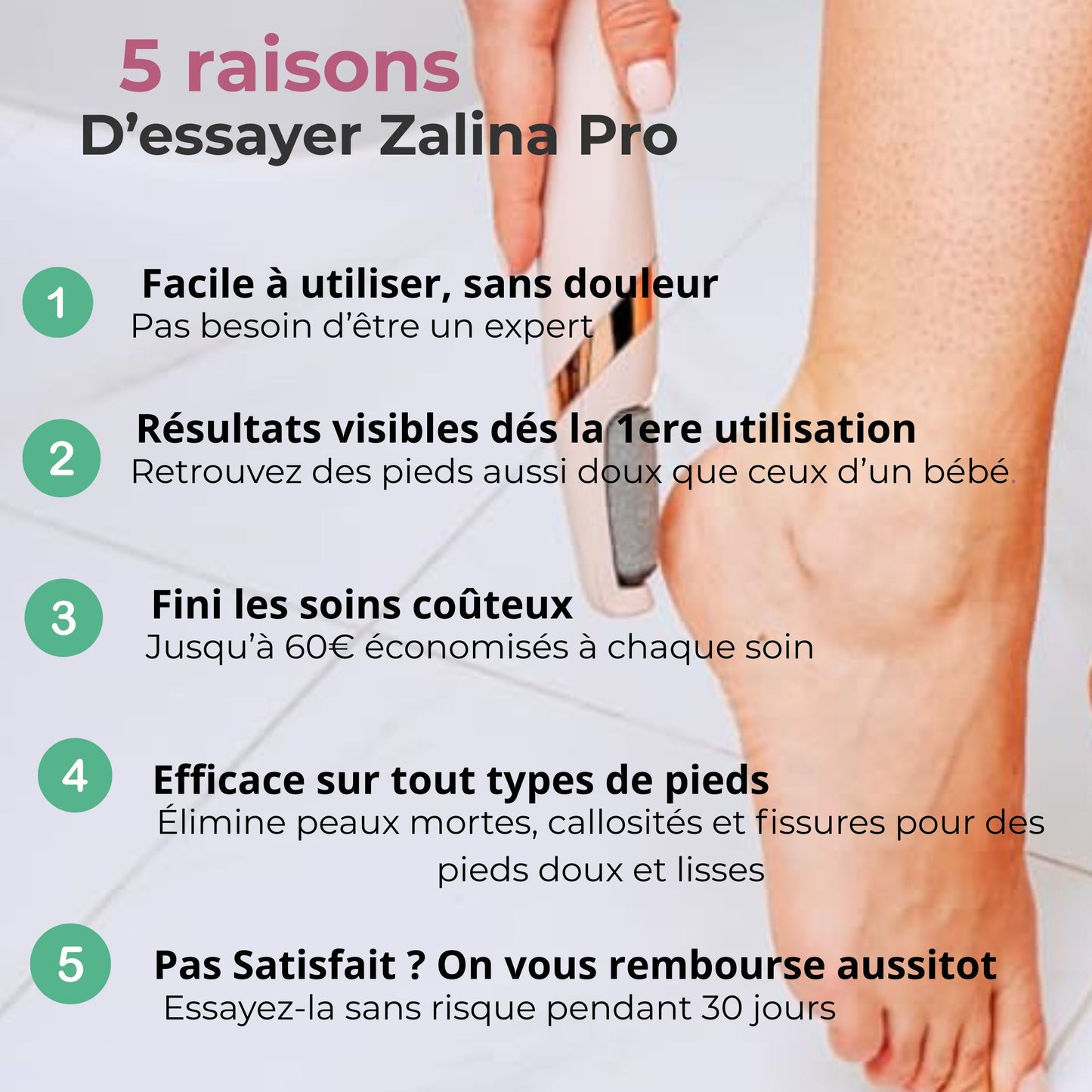 Zalina Pro™ - L’outil parfait pour des pieds lisses