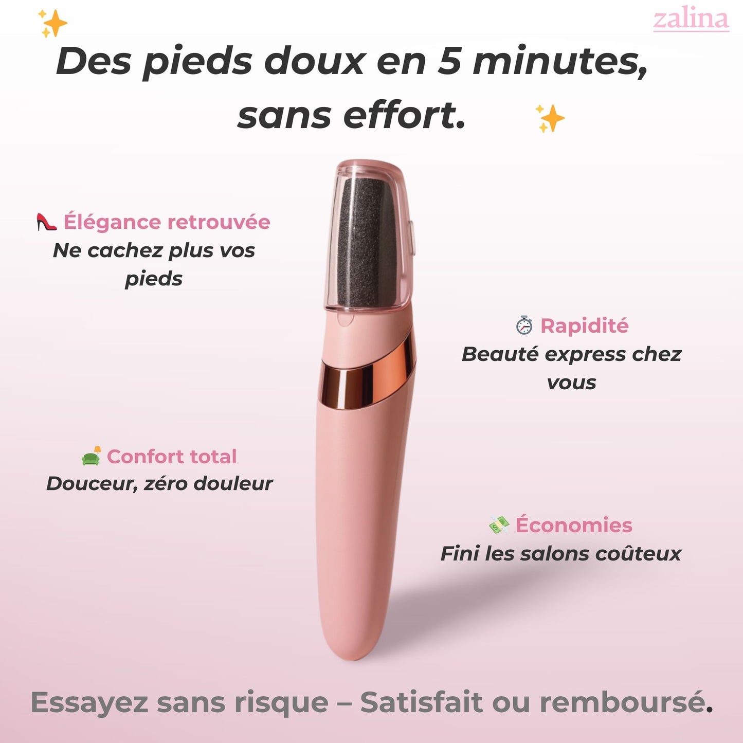 Zalina Pro™ - L’outil parfait pour des pieds lisses